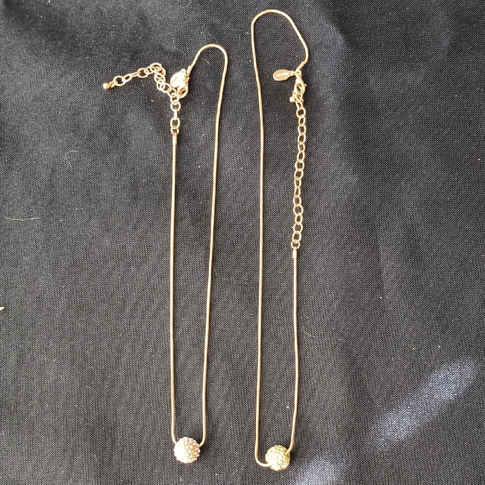 JOAN RIVERS (QVC) Ball Pendant Necklace Set Of 2